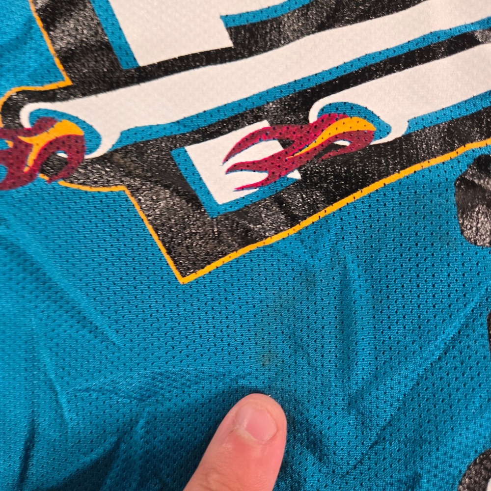 Vintage Champion Detroit Pistons Jersey Men 40 Teal Grant Hill 33 Basketball - Picture 5 of 8